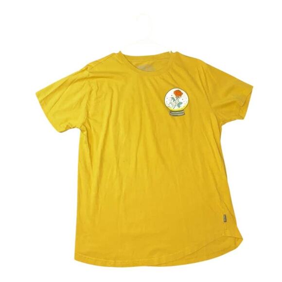 Free World Other - Free World Mustard Yellow Skeleton Rose Crystal Ball T-Shirt